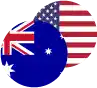 Australian Dollar/United States Dollar Logo