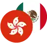 Hong Kong Dollar / Mexican Peso Logo