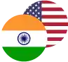 Indian Rupee/United States dollar Logo