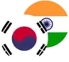 South Korean Won / Indian Rupee Logo